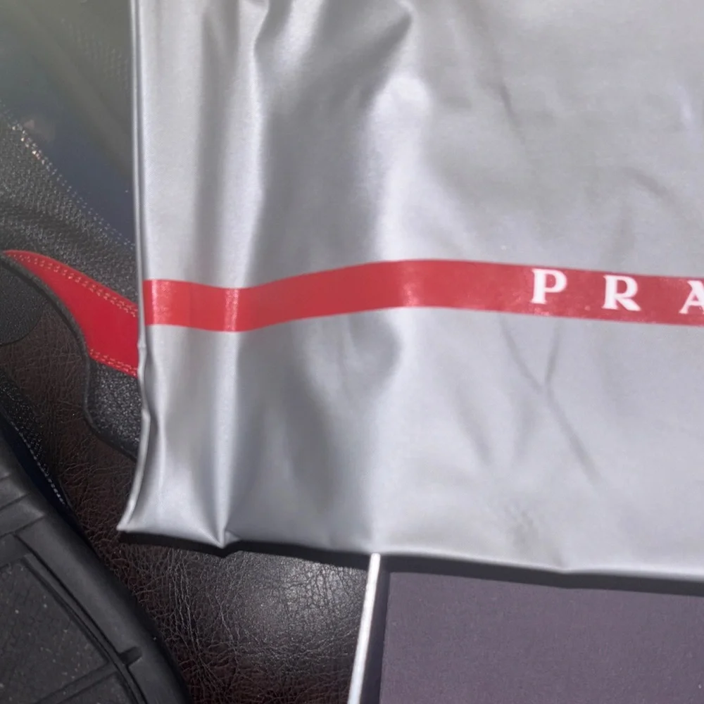 Prada Men's Black and Red Sneakers Size 47 (14 us) - Picture 4 of 10